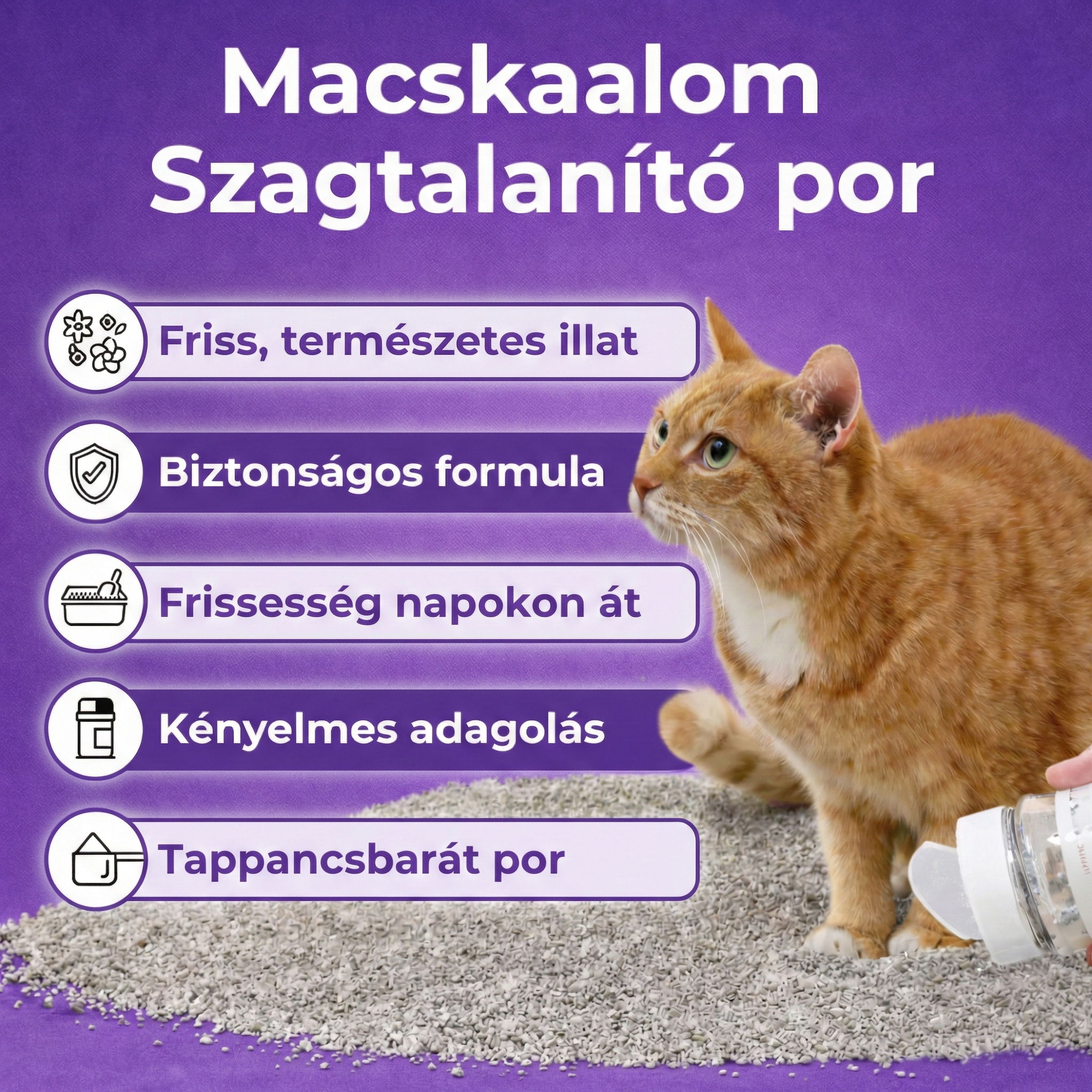 Macskaalom Szagtalanító Por
